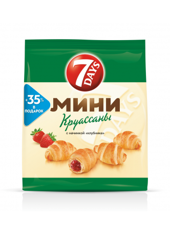 Мини круассаны 7DAYS c начинкой клубника, 300г оптом