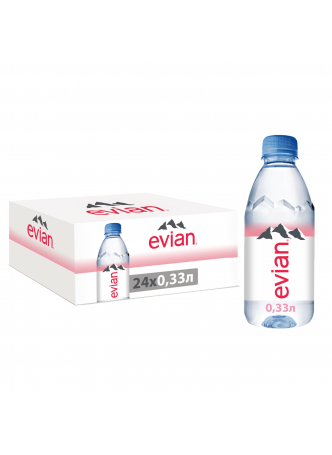 Вода минеральная Evian питьевая негазированная 0,33л оптом