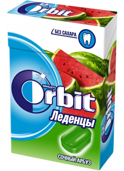 Леденцы ORBIT сочный арбуз, 35г