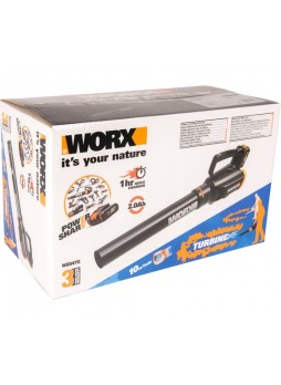 Оптом Аккумуляторная воздуходувка WORX AIR TURBINE 20В 1х2.0 А*ч и ЗУ WG547E