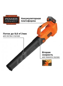 Оптом Аккумуляторный садовый воздуходув Black+Decker 18 В, 5 А*ч BCBL200L50-QW