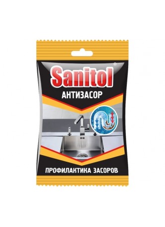 Оптом Антизасор Sanitol для чистки труб, 90 г ЧС-152