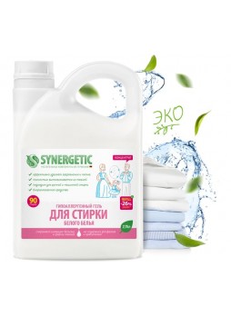 Оптом Гель для стирки белого белья SYNERGETIC канистра ПЭ 2.75 л 4607971450252 109759