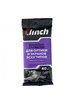 Оптом Влажные салфетки для экранов и мониторов всех типов, 40 шт. Clinch 31584