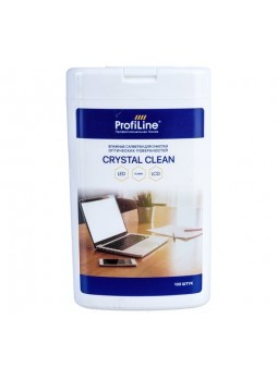 Оптом Влажные салфетки для мониторов для LCD/TFT мониторов ProfiLine Crystal Clean 100 шт.  PCC