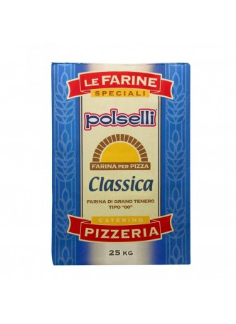 Мука для пиццы 00 тип, из мягких сортов 25кг/меш, Polselli®, Италия (КОД 38514) (+18°С) оптом