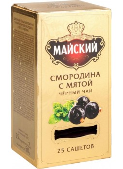Чай черный Майский Смородина с Мятой 25 саше × 2г