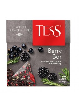 Чай черный TESS Berry Bar с добавками 20 пирам. × 1,8 г