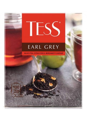 Чай черный TESS Earl Grey с аром. бергамота 100 пак. × 1,8 г оптом