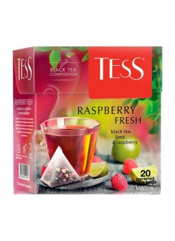 Чай черный TESS Raspberry Fresh аромат. 20 пирам. × 1,8 г