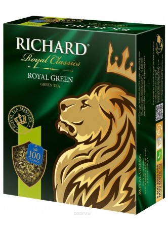 Чай зеленый Richard Royal Green 100 пак. × 2г оптом