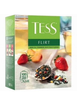 Чай зеленый TESS Flirt листовой с добавками 100 пак. × 1,5 г