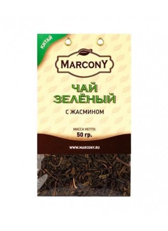 Чай листовой Marcony зеленый с жасмином 50 г оптом
