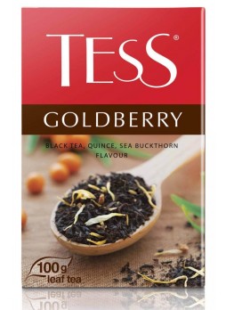 Чай TESS Goldberry черный листовой с облепихой и айвой 100 г
