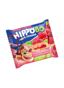 Бисквит HIPPO BO с малиновой начинкой 32 г