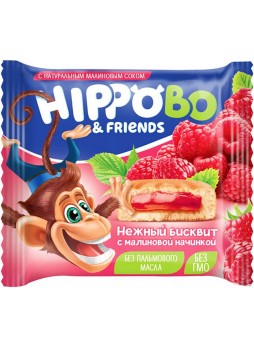 Бисквит HIPPO BO с малиновой начинкой 32 г