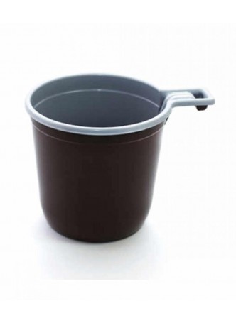 Чашка кофейная коричнево-белая ЭКО 200 мл