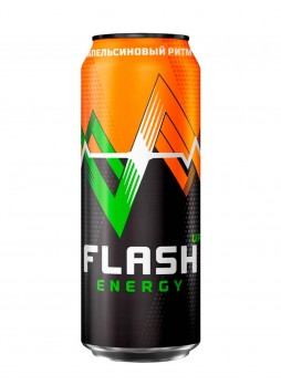 Энергетический напиток Flash Up Energy Апельсиновый Ритм 450 мл ж/б