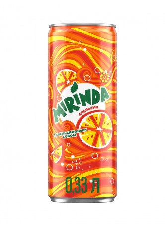 Газированный напиток Mirinda Апельсин 330 мл ж/б оптом