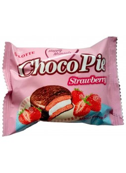 Lotte Choco Pie Strawberry Клубника 28 г bigpack