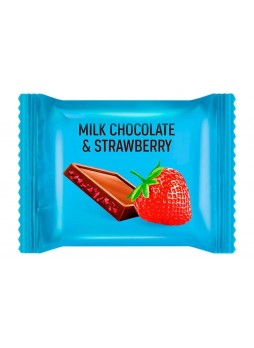 Молочный шоколад O"Zera Milk & Strawberry с клубничными криспами 12 г