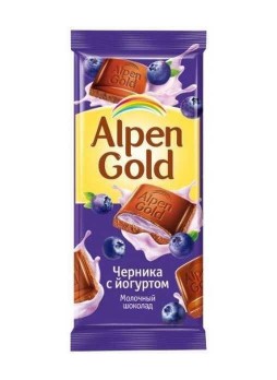 Шоколад Альпен Голд Черника с Йогуртом Alpen Gold 90гр