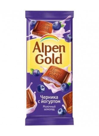Шоколад Альпен Голд Черника с Йогуртом Alpen Gold 90гр оптом