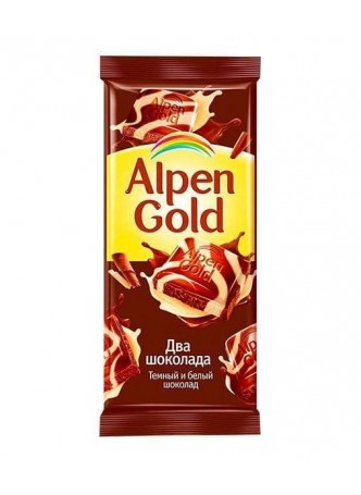 Шоколад Альпен Голд Два Шоколада Alpen Gold 90гр