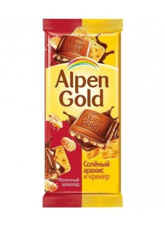 Шоколад Альпен Голд Соленый Арахис и Крекер Alpen Gold 90гр оптом