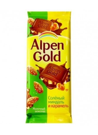 Шоколад Alpen Gold Соленый Миндаль и Карамель 90 г оптом