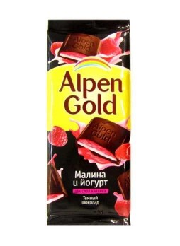 Шоколад Альпен Голд Темный Малина и Йогурт Alpen Gold 90гр