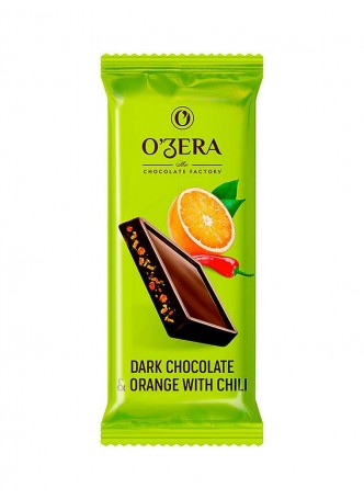 Шоколад OZera Dark & Orange темный с апельсином и перцем чили 24 г оптом