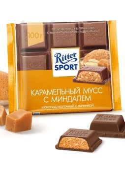 Шоколад Ritter Sport Карамельный Мусс с Миндалем 100 г
