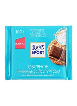 Шоколад Ritter Sport молочн. Овсяное печенье с йогуртом 100 г