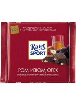 Шоколад Ritter Sport Ром Изюм Орех 100 гр