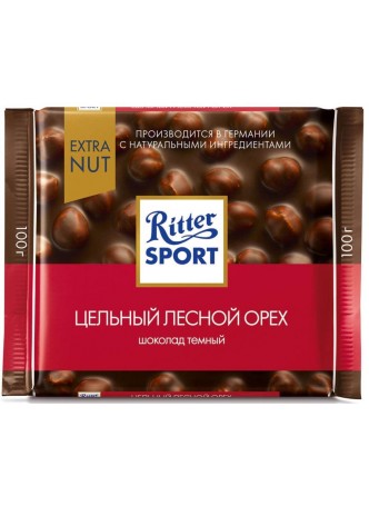 Шоколад Ritter Sport Темный Цельный Лесной Орех 100 г оптом