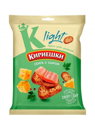 Сухарики Кириешки Light Сёмга с сыром 33 г оптом