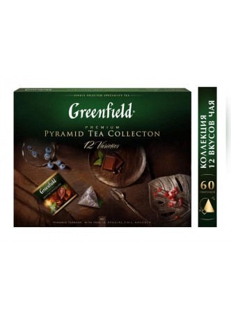 Greenfield Коллекция чая в пирамидках 12 вкусов 60 пирам. × 110г оптом