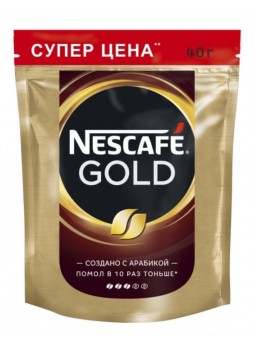 Кофе растворимый Nescafé Gold пакет 40 г