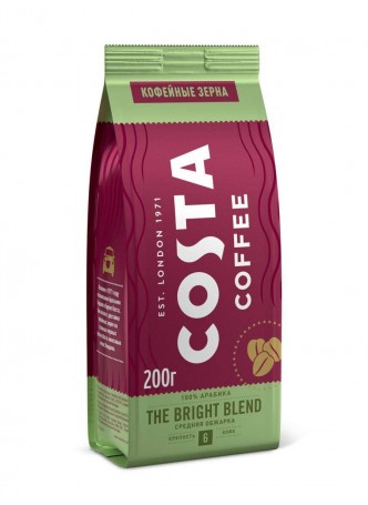 Кофе в зернах COSTA coffee The Bright blend 200 г оптом