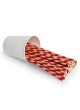 Бумажные трубочки Леденец крафт-красная полоска 200 мм d=8 мм 150 шт. оптом