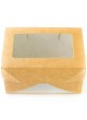 Коробка картон крафт CandyBox с окном 1200 мл 150×100×85 мм оптом