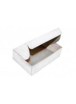 Коробка-кейс белая с крышкой и ушками 185×122×60 мм