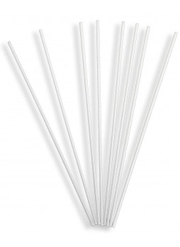Пластиковые трубочки прозрачные прямые 260 мм d=4 мм