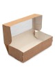 Selfbox с откидной крышкой с окошком картон Крафт 500 мл 170×70×40 мм оптом