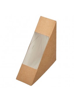 Упаковка для сэндвича Крафт картон 130×130×50 мм