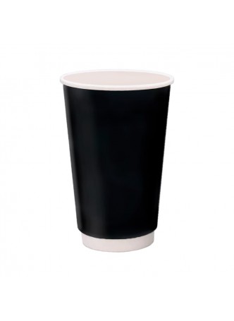 Бумажный 2-слойный стакан Черный d=90 400 мл