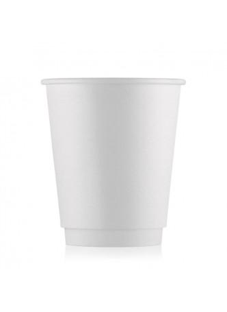 Бумажный 2-слойный стакан ECO CUPS Белый d=80 250 мл оптом