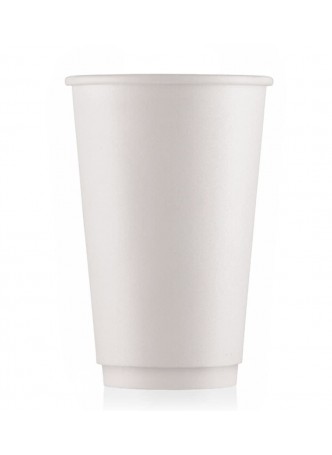 Бумажный 2-слойный стакан EcoCups Белый d=90 350 мл оптом