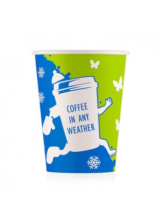Бумажный стакан ECO CUPS Coffee in any WEATHER d=80 250 мл оптом
